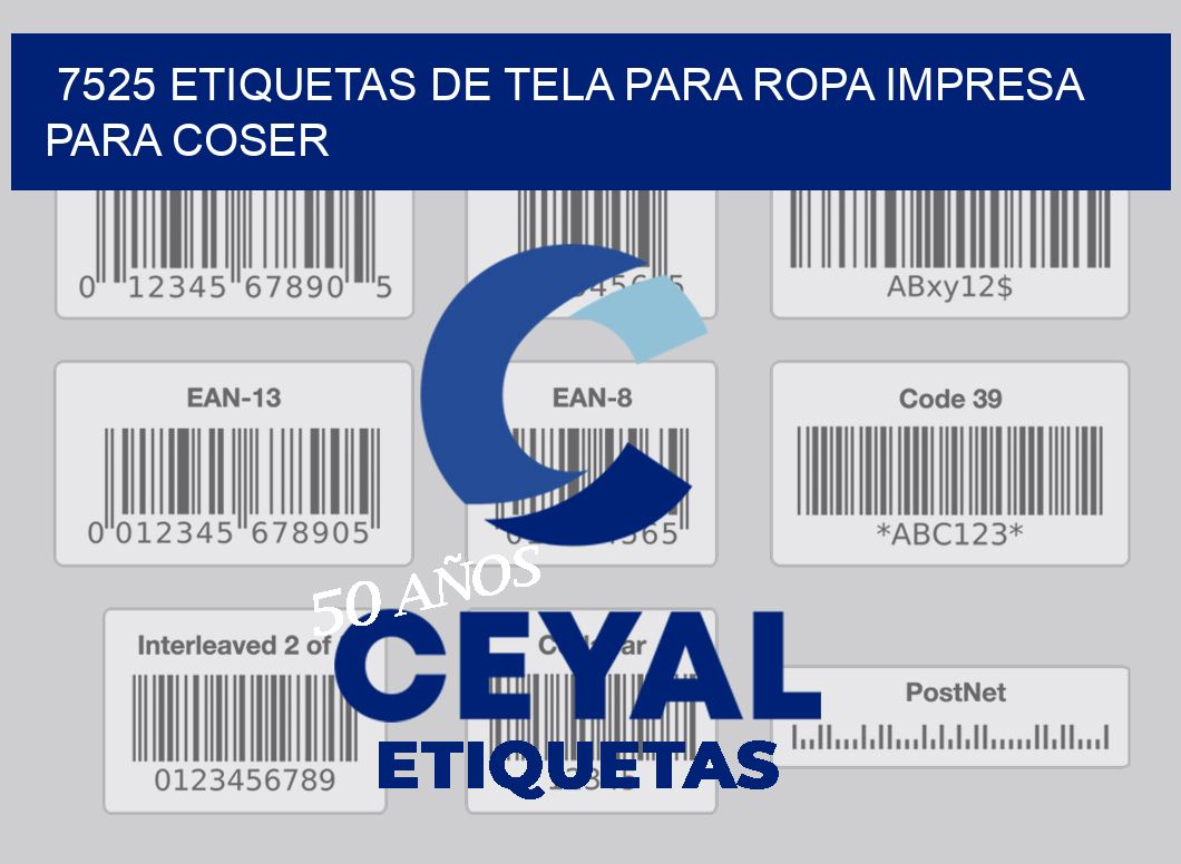 7525 ETIQUETAS DE TELA PARA ROPA IMPRESA PARA COSER