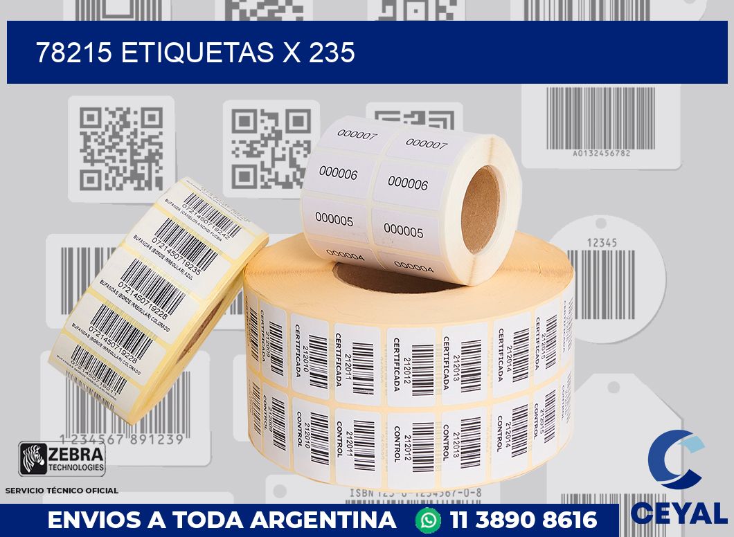 78215 Etiquetas x 235