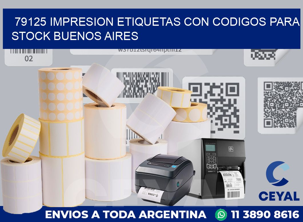 79125 IMPRESION ETIQUETAS CON CODIGOS PARA STOCK BUENOS AIRES