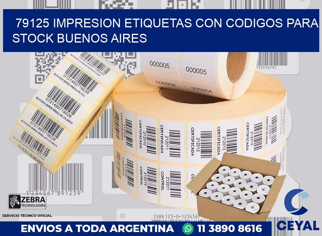 79125 IMPRESION ETIQUETAS CON CODIGOS PARA STOCK BUENOS AIRES