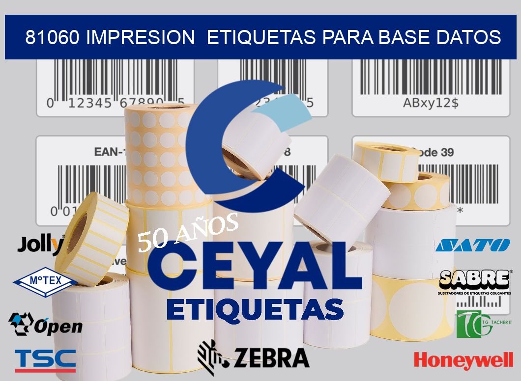 81060 impresion  etiquetas para base datos