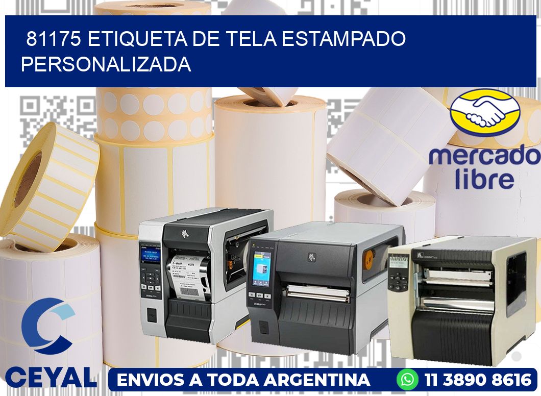 81175 ETIQUETA DE TELA ESTAMPADO PERSONALIZADA