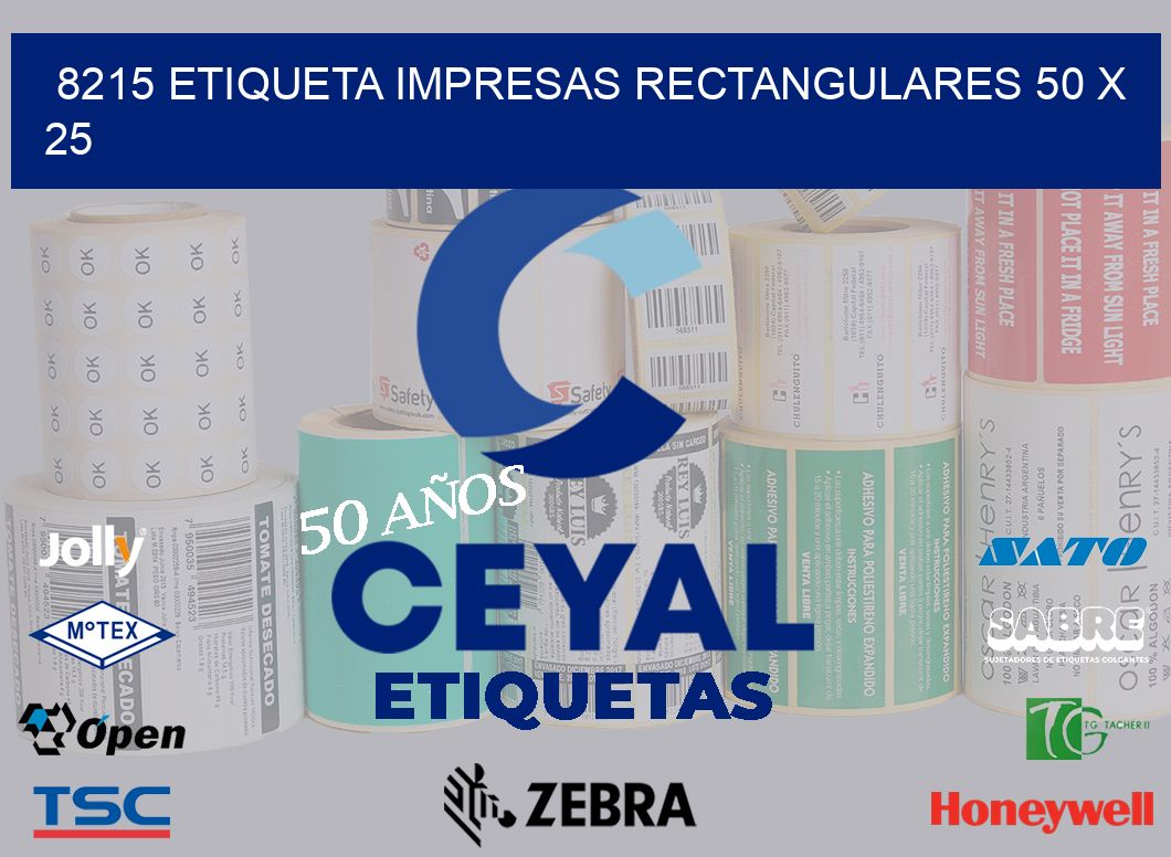 8215 ETIQUETA IMPRESAS RECTANGULARES 50 X 25