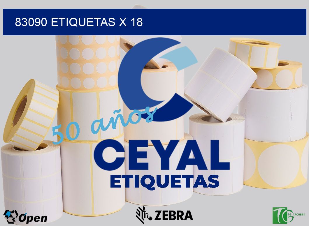 83090 Etiquetas x 18