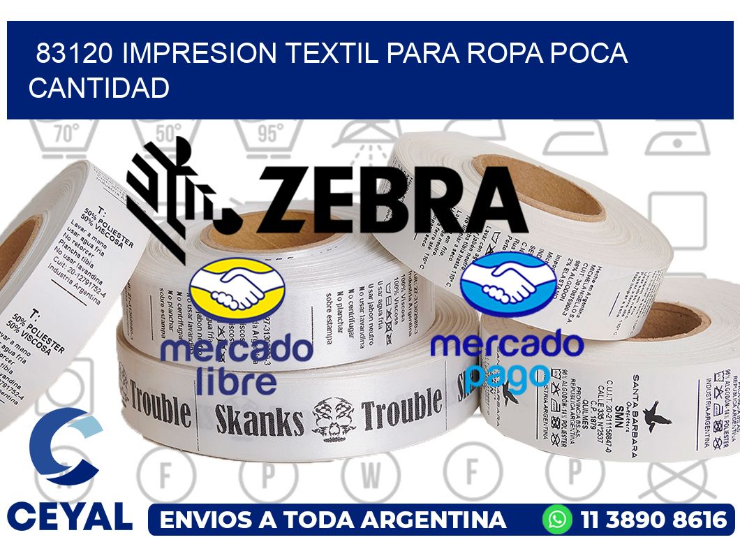 83120 IMPRESION TEXTIL PARA ROPA POCA CANTIDAD