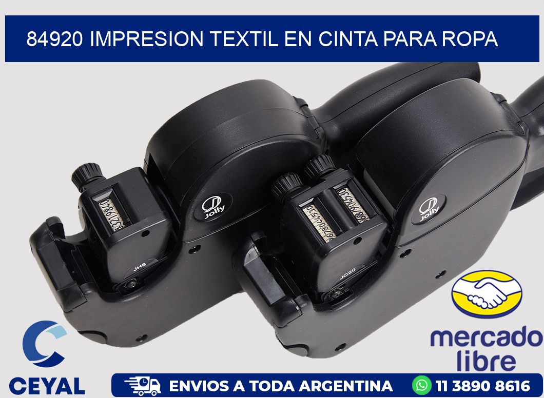 84920 IMPRESION TEXTIL EN CINTA PARA ROPA