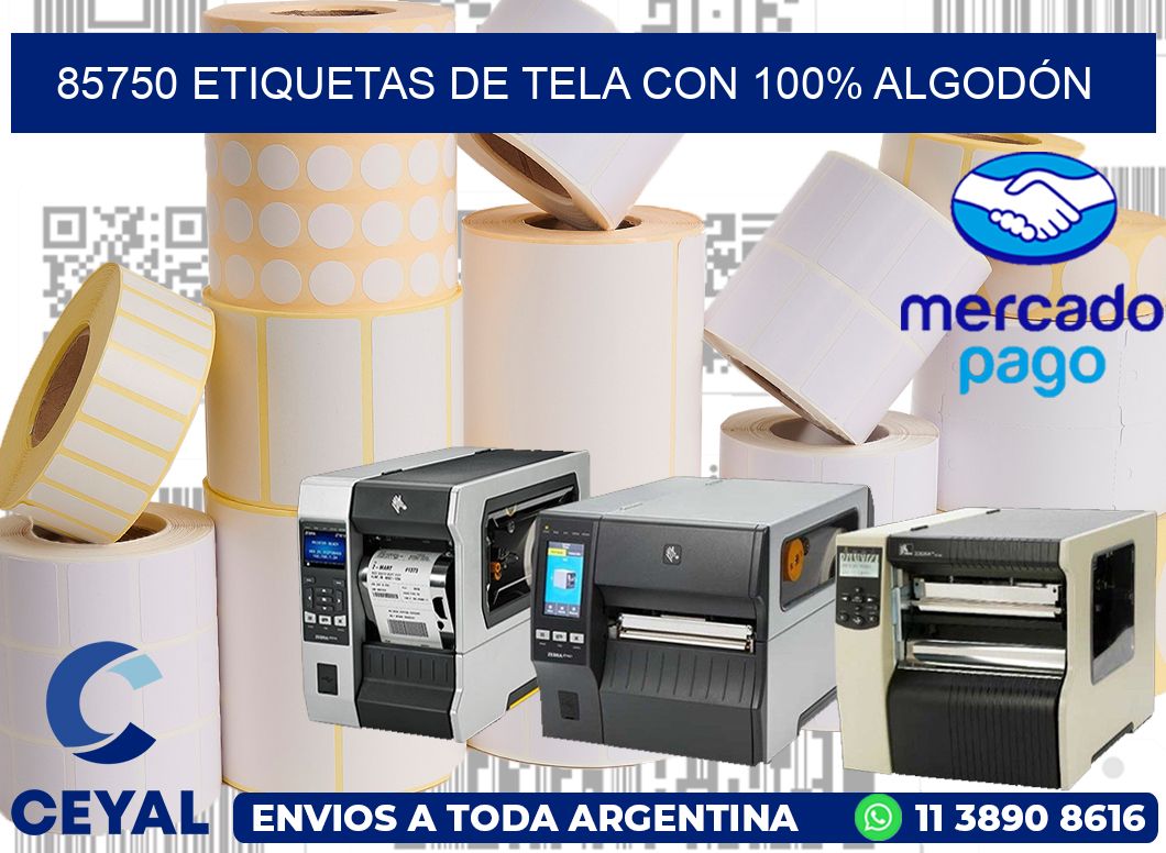 85750 ETIQUETAS DE TELA CON 100% ALGODÓN