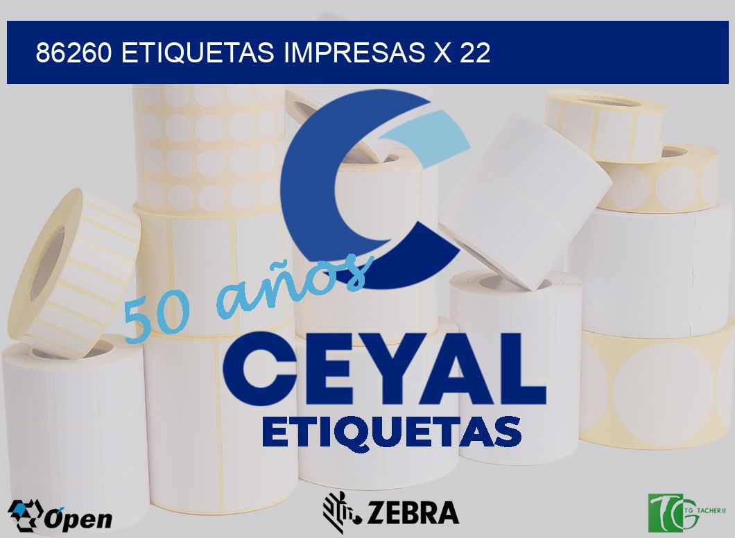 86260 Etiquetas impresas x 22