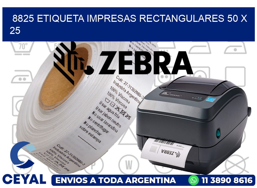 8825 ETIQUETA IMPRESAS RECTANGULARES 50 X 25