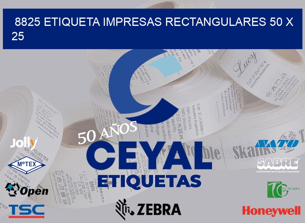 8825 ETIQUETA IMPRESAS RECTANGULARES 50 X 25