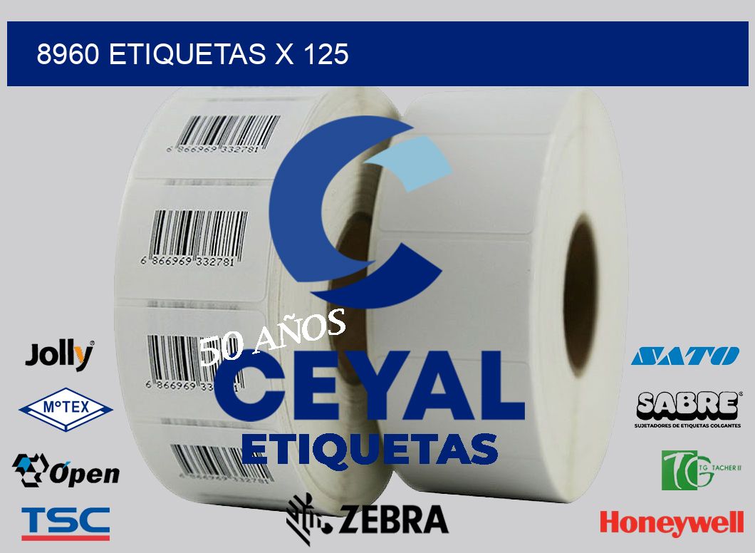8960 Etiquetas x 125
