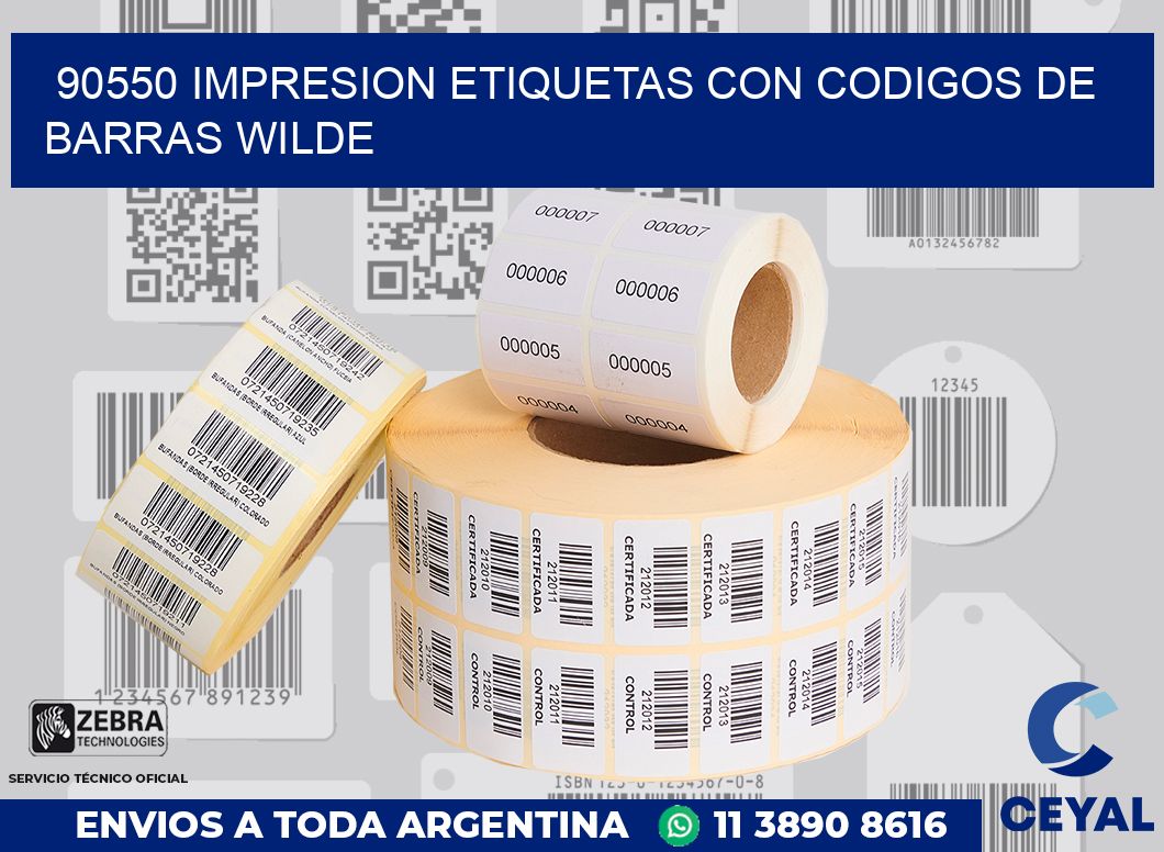 90550 IMPRESION ETIQUETAS CON CODIGOS DE BARRAS WILDE