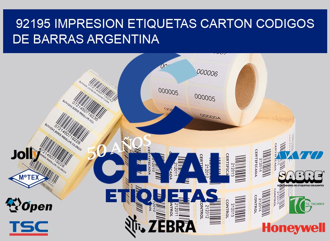 92195 IMPRESION ETIQUETAS CARTON CODIGOS DE BARRAS ARGENTINA