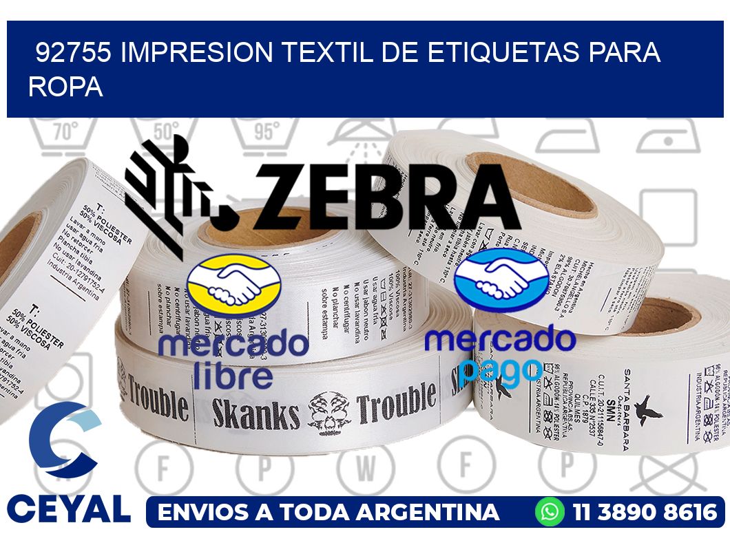 92755 IMPRESION TEXTIL DE ETIQUETAS PARA ROPA