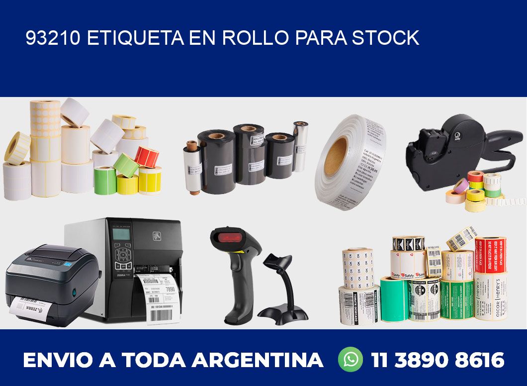 93210 ETIQUETA EN ROLLO PARA STOCK