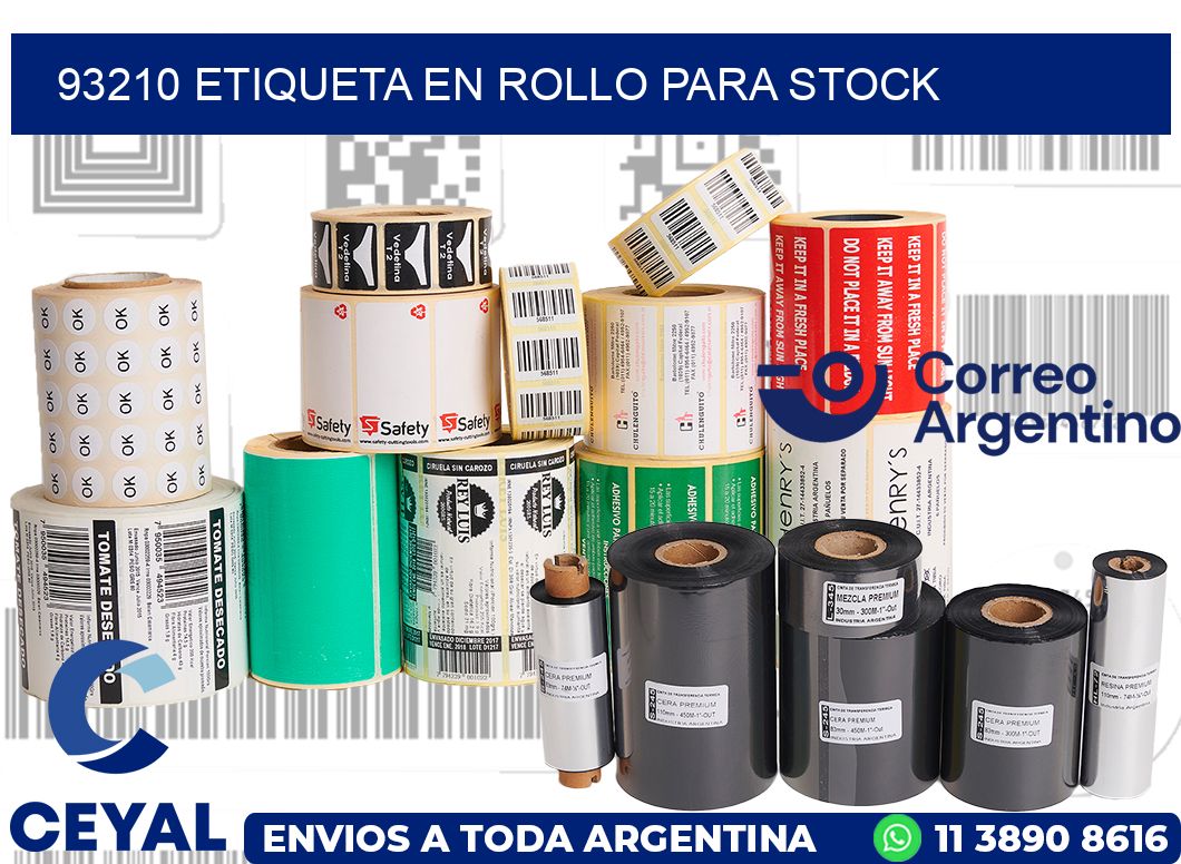 93210 ETIQUETA EN ROLLO PARA STOCK