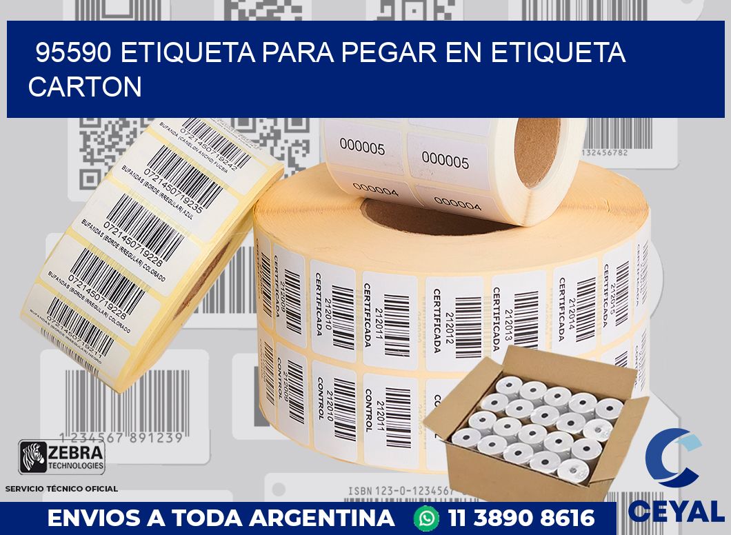 95590 ETIQUETA PARA PEGAR EN ETIQUETA CARTON