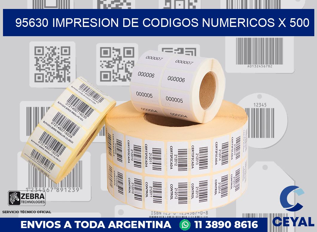 95630 impresion de codigos numericos x 500