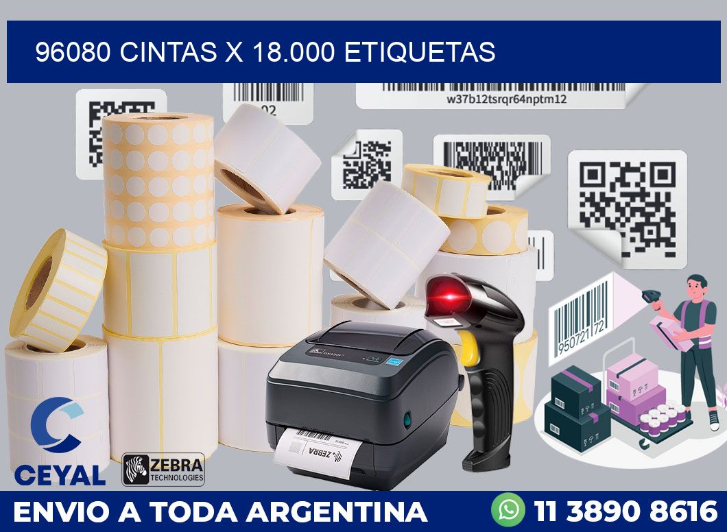 96080 cintas x 18.000 etiquetas