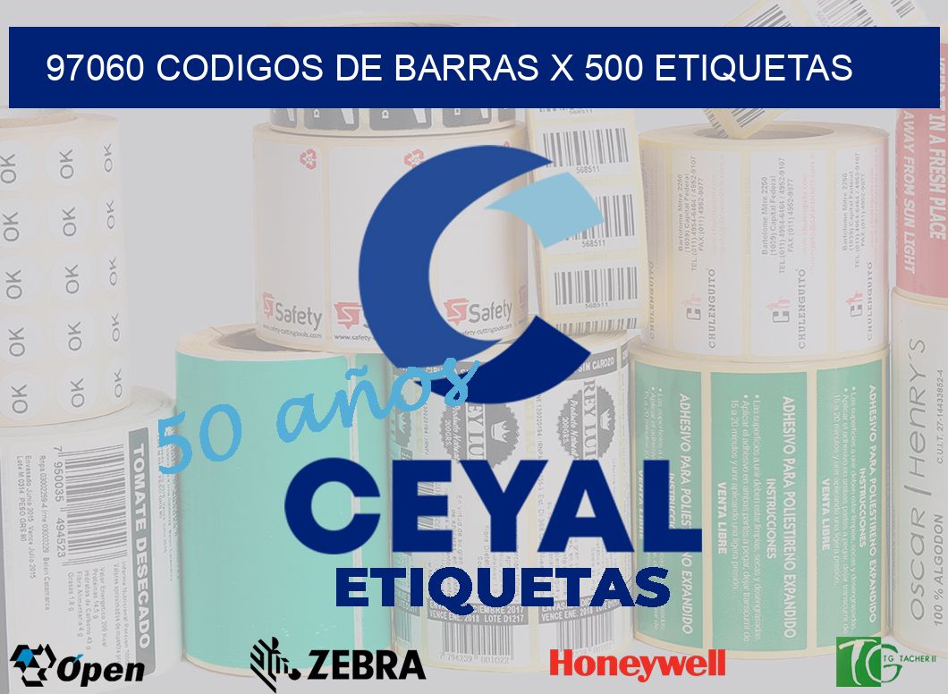 97060 codigos de barras x 500 etiquetas
