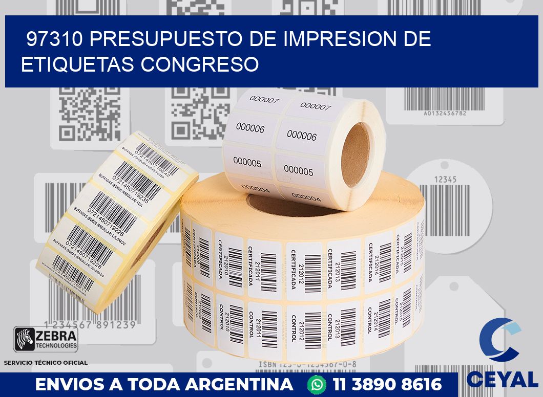 97310 PRESUPUESTO DE IMPRESION DE ETIQUETAS CONGRESO