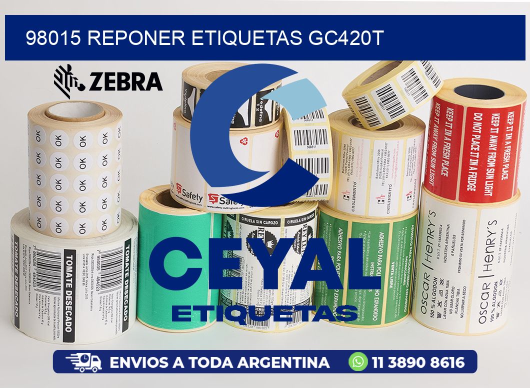 98015 REPONER ETIQUETAS GC420T