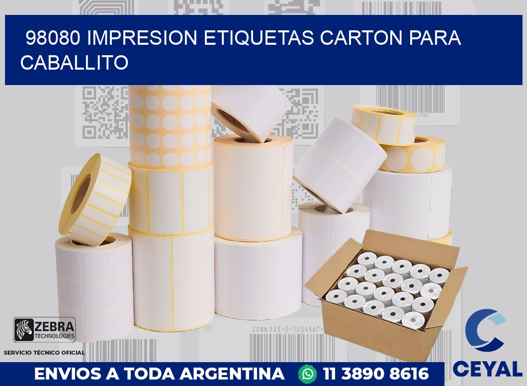 98080 IMPRESION ETIQUETAS CARTON PARA CABALLITO