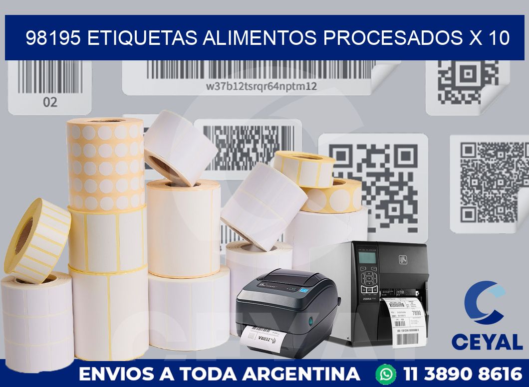 98195 etiquetas alimentos procesados x 10