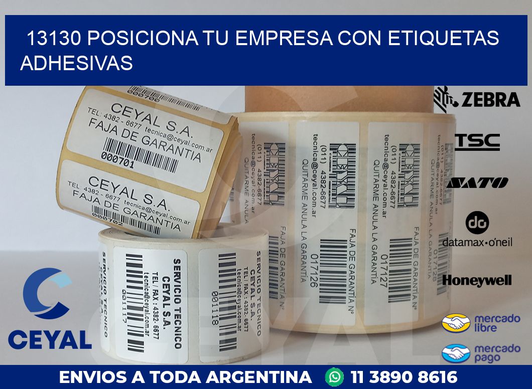 13130 POSICIONA TU EMPRESA CON ETIQUETAS ADHESIVAS