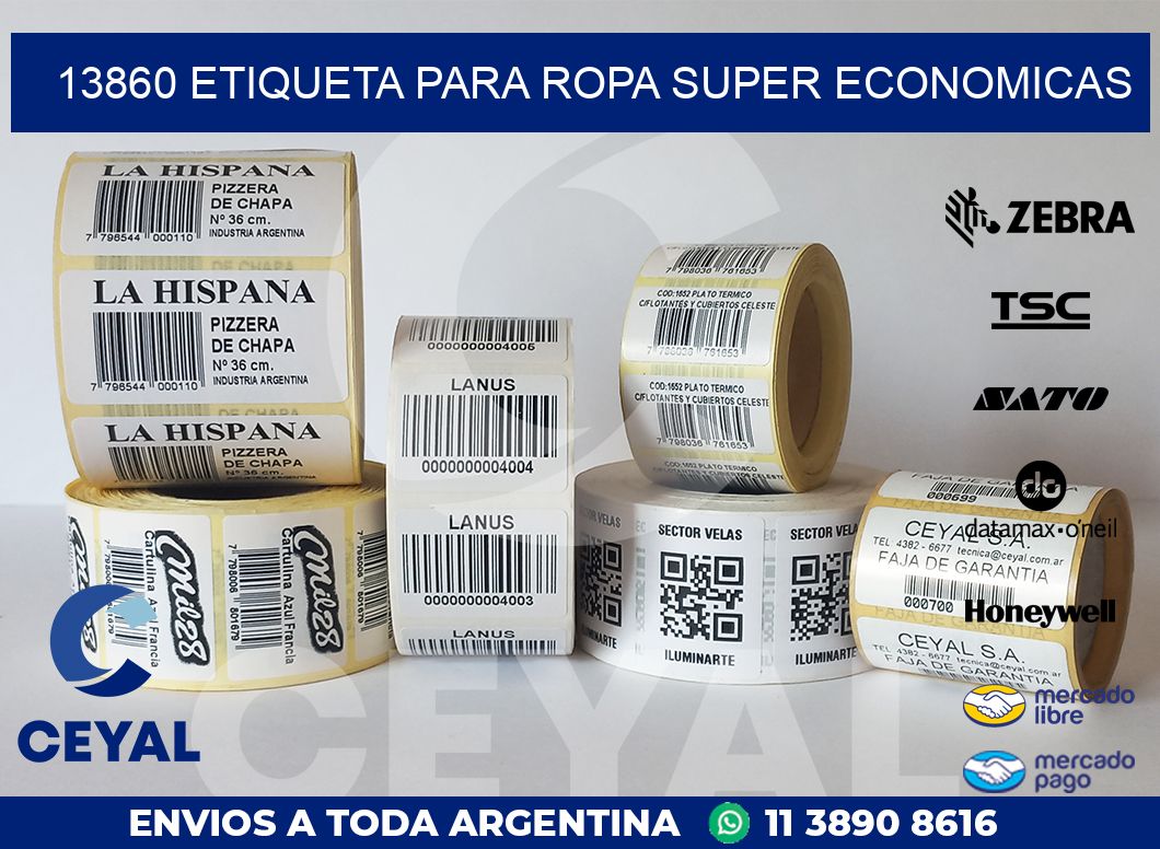 13860 ETIQUETA PARA ROPA SUPER ECONOMICAS