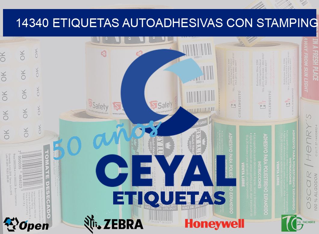 14340 Etiquetas autoadhesivas con stamping