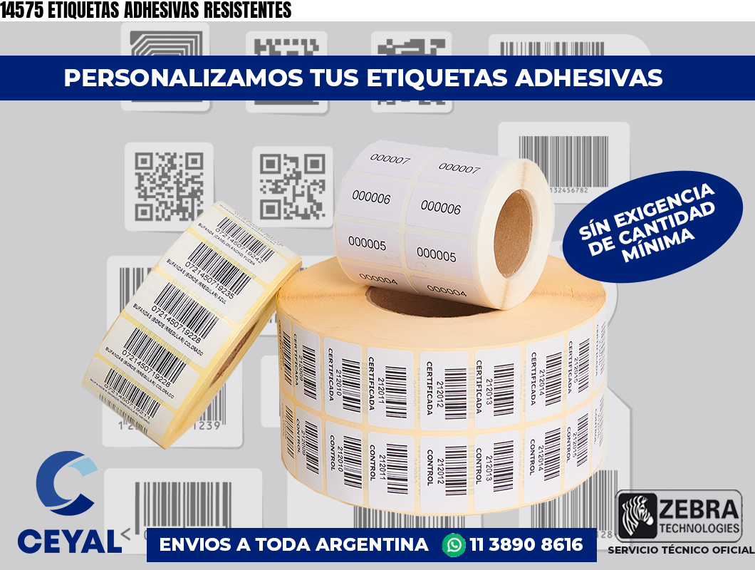 14575 ETIQUETAS ADHESIVAS RESISTENTES