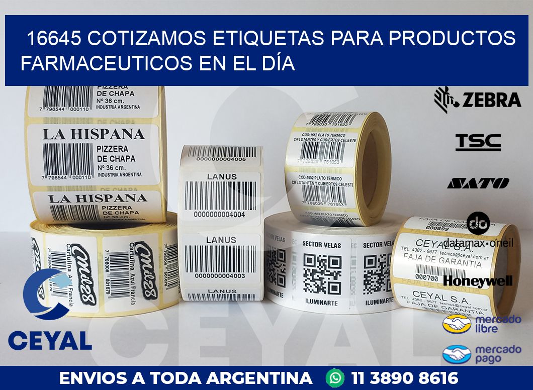16645 COTIZAMOS ETIQUETAS PARA PRODUCTOS FARMACEUTICOS EN EL DÍA