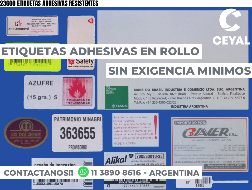 23600 ETIQUETAS ADHESIVAS RESISTENTES