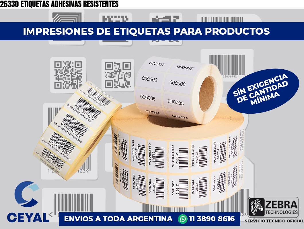 26330 ETIQUETAS ADHESIVAS RESISTENTES