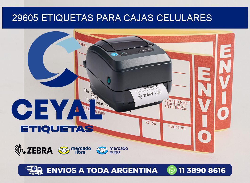 29605 etiquetas para cajas celulares