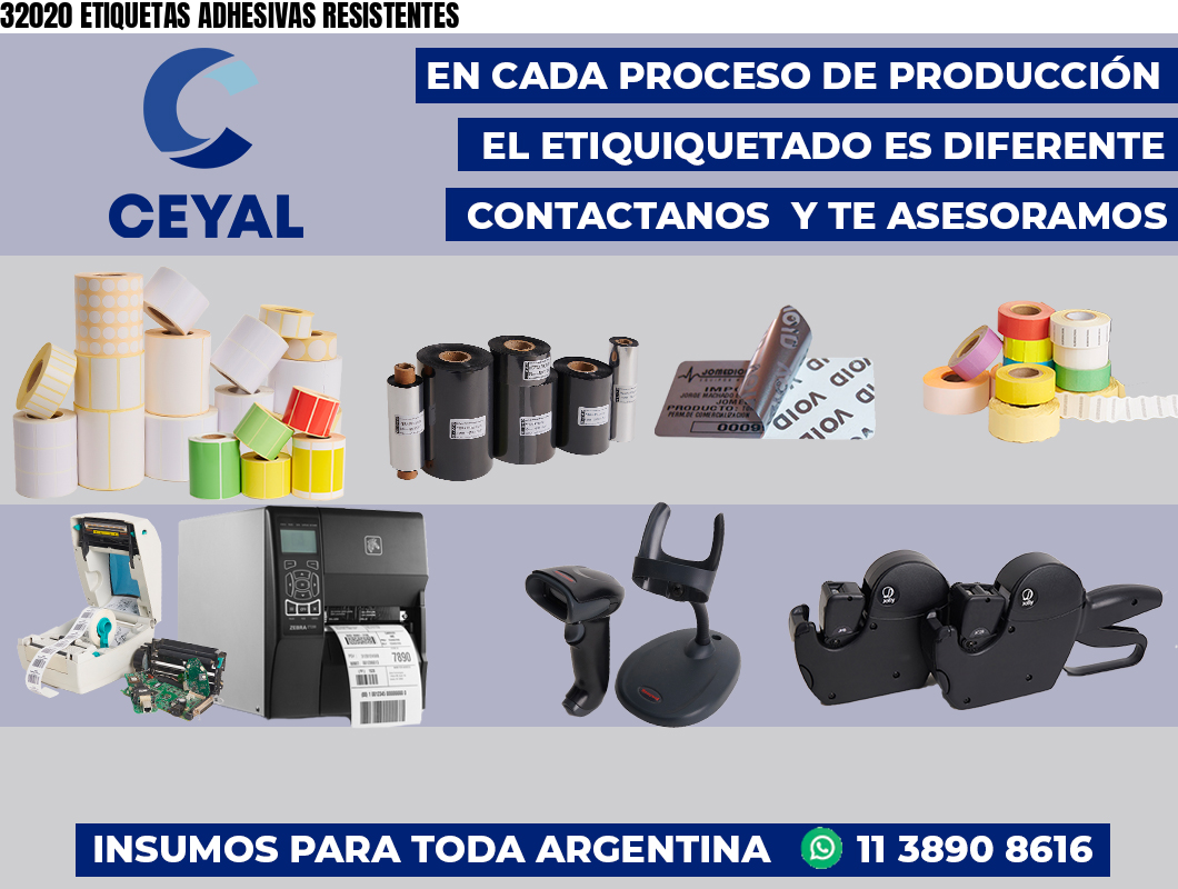 32020 ETIQUETAS ADHESIVAS RESISTENTES
