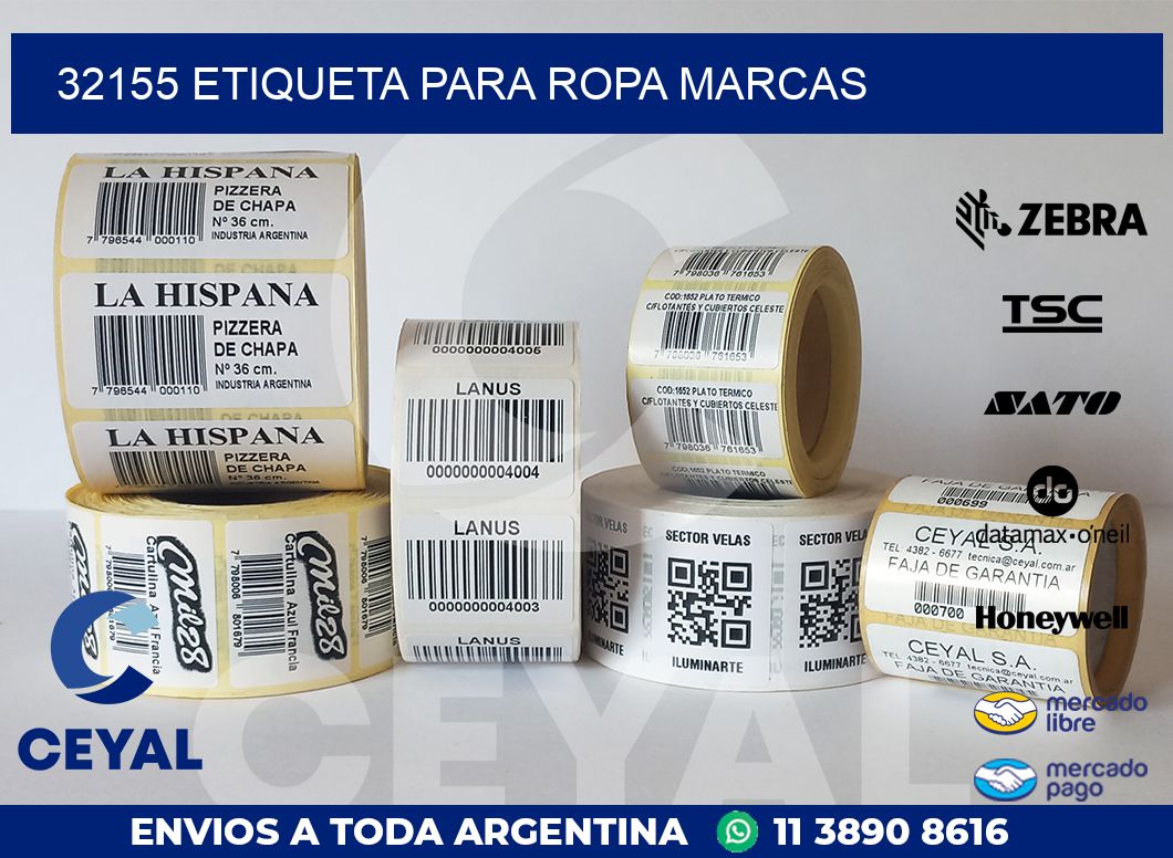 32155 ETIQUETA PARA ROPA MARCAS