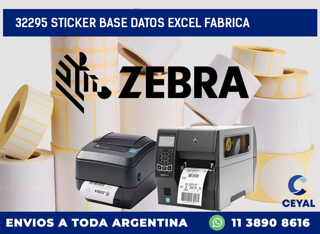 32295 sticker base datos excel fabrica