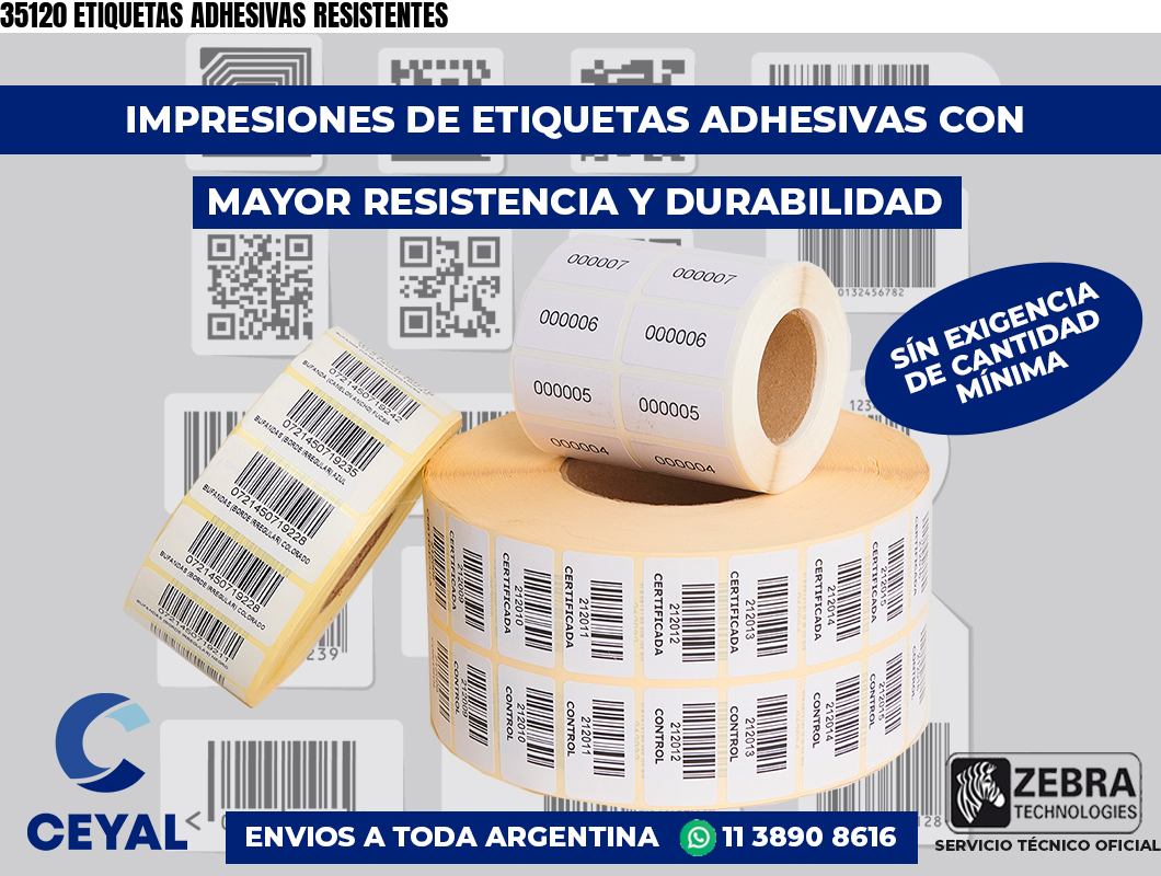 35120 ETIQUETAS ADHESIVAS RESISTENTES