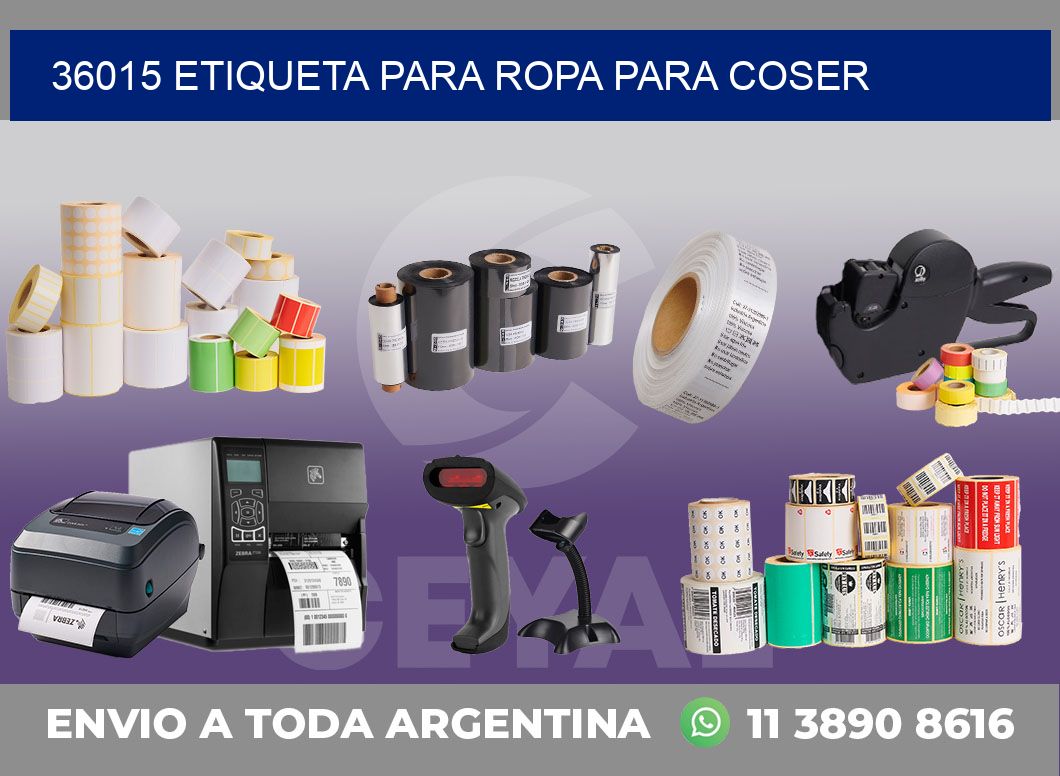 36015 ETIQUETA PARA ROPA PARA COSER