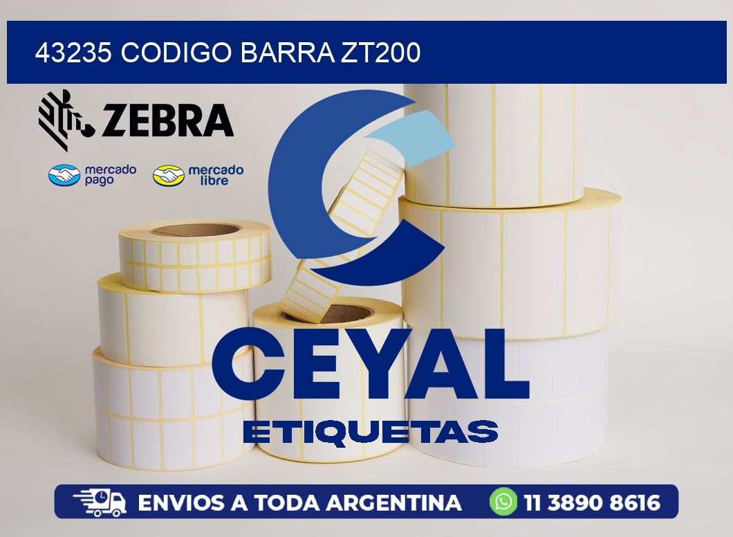 43235 CODIGO BARRA ZT200