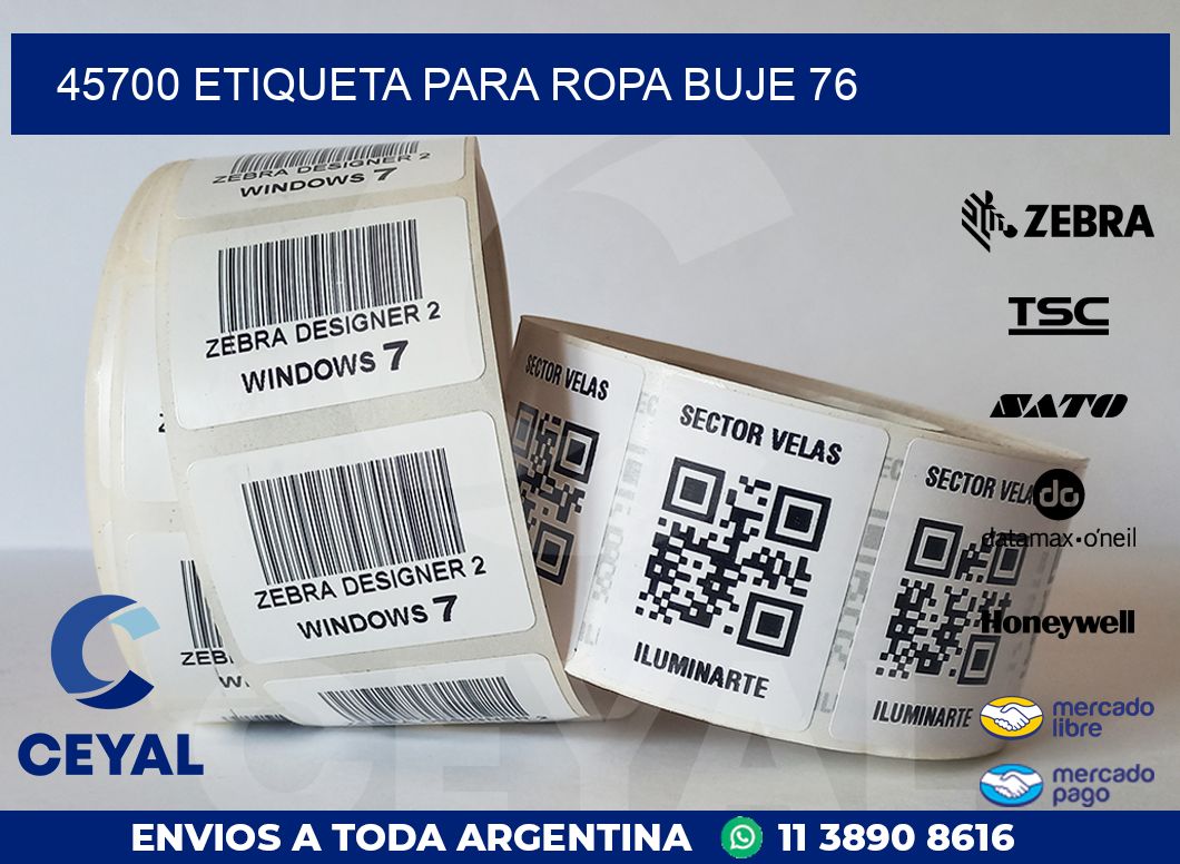 45700 ETIQUETA PARA ROPA BUJE 76