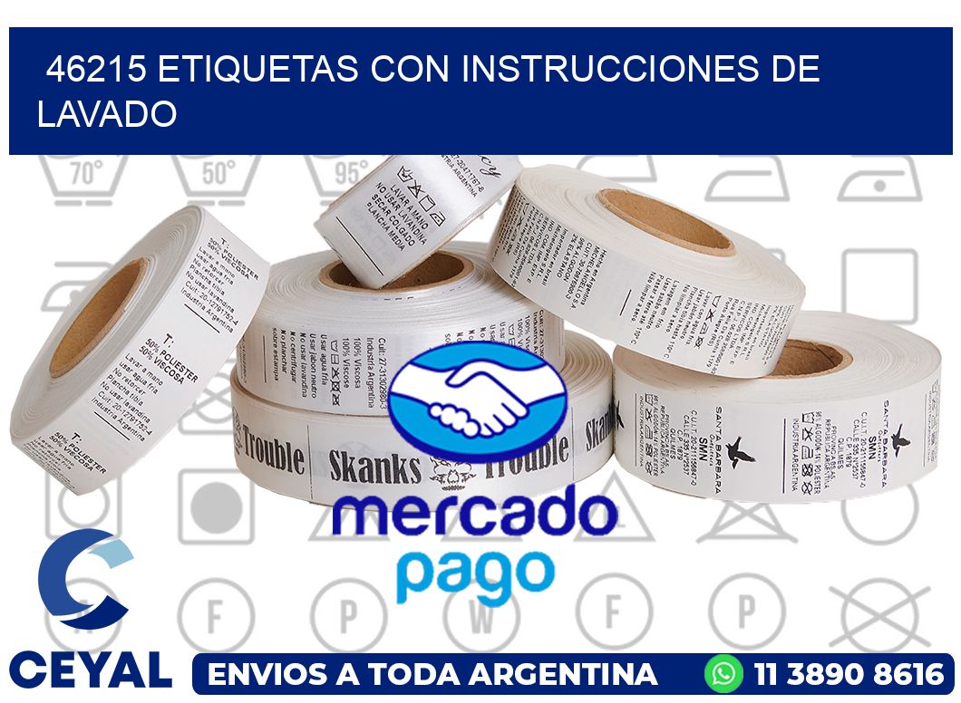 46215 ETIQUETAS CON INSTRUCCIONES DE LAVADO