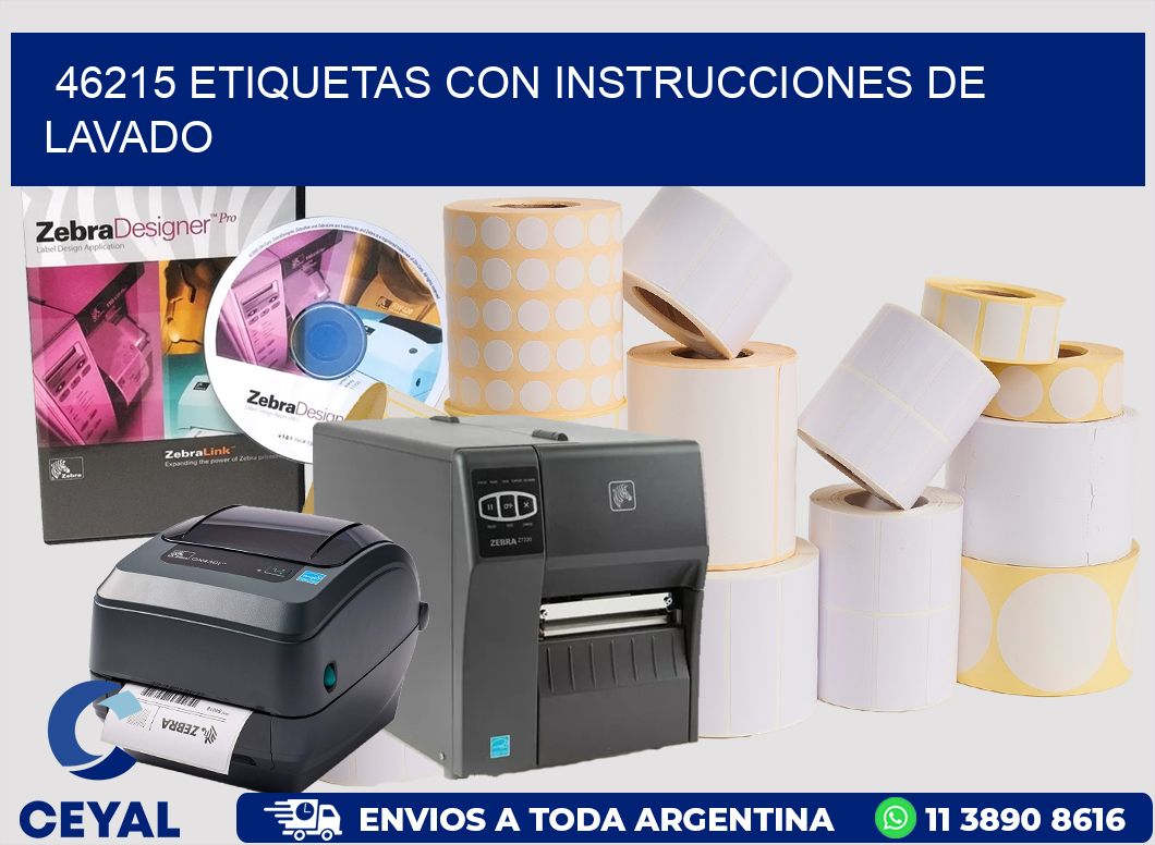 46215 ETIQUETAS CON INSTRUCCIONES DE LAVADO