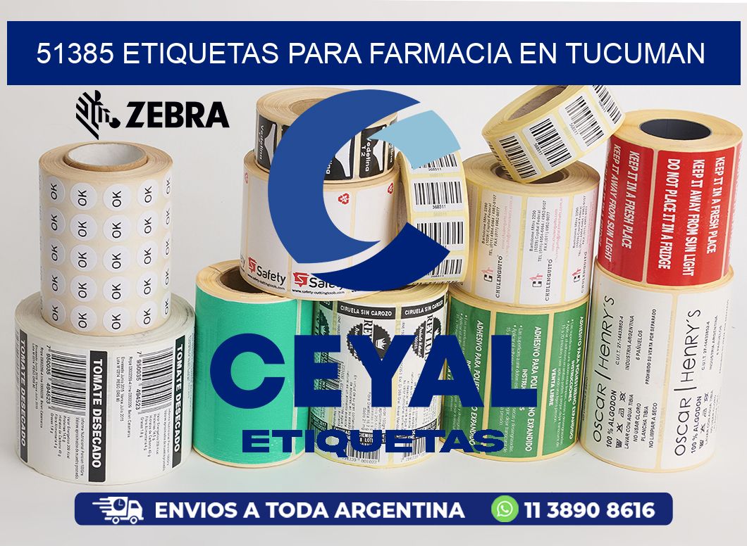 51385 ETIQUETAS PARA FARMACIA EN TUCUMAN