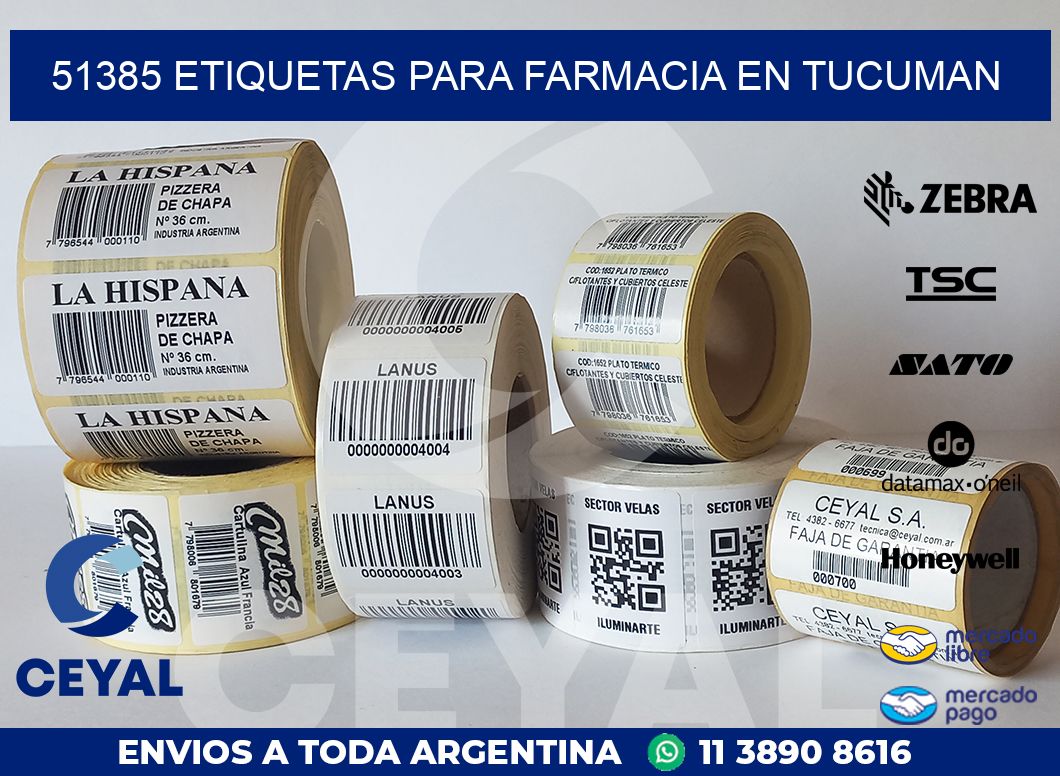 51385 ETIQUETAS PARA FARMACIA EN TUCUMAN