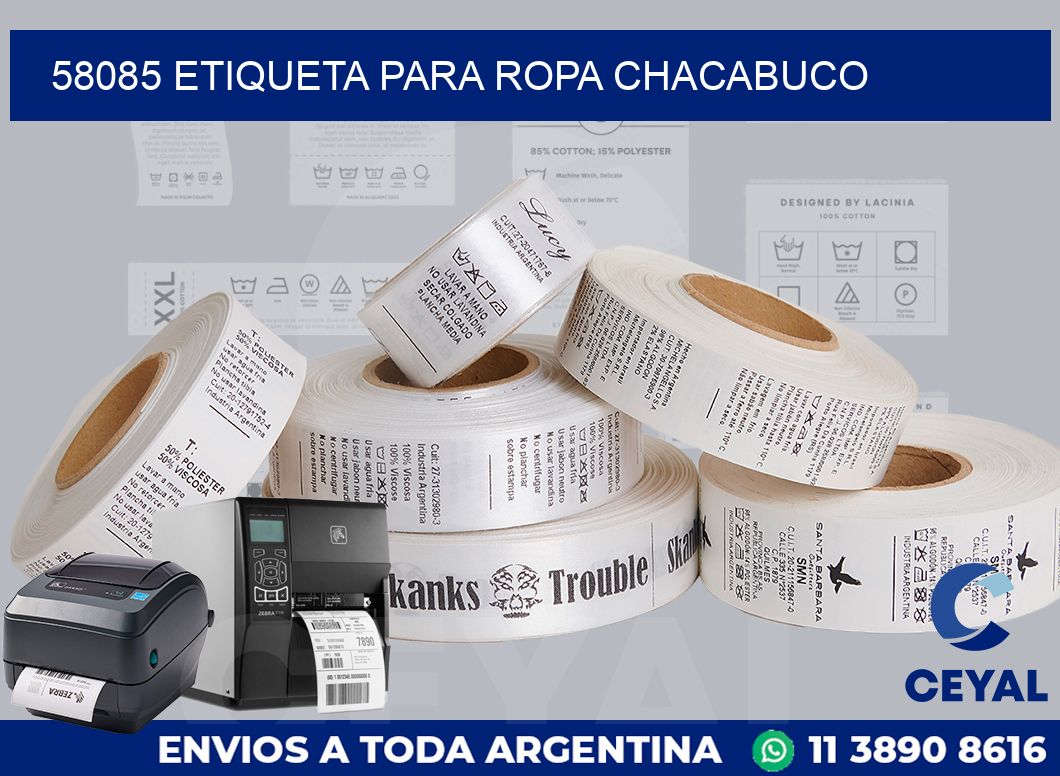 58085 ETIQUETA PARA ROPA CHACABUCO