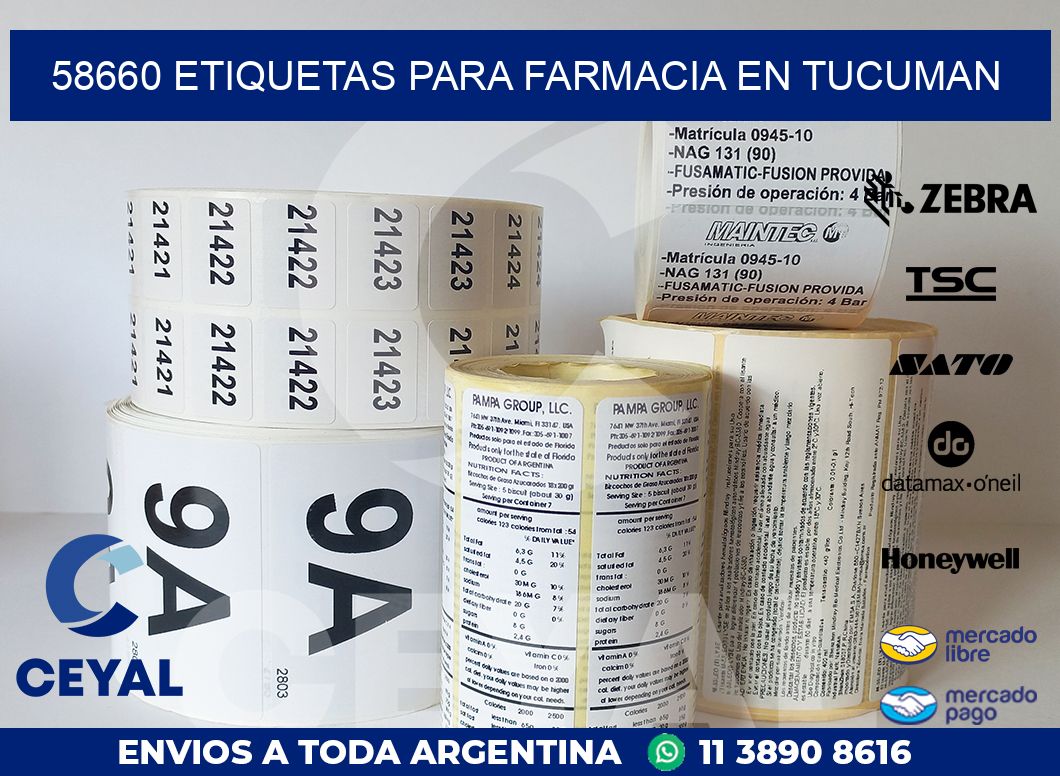 58660 ETIQUETAS PARA FARMACIA EN TUCUMAN