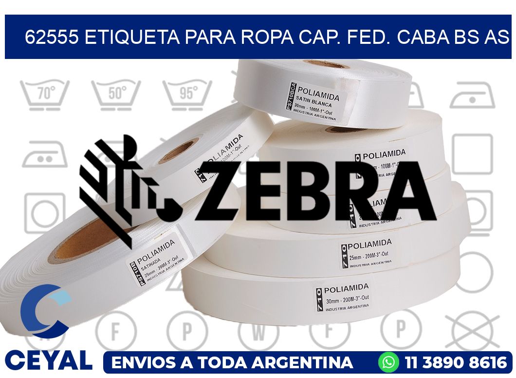 62555 ETIQUETA PARA ROPA CAP. FED. CABA BS AS